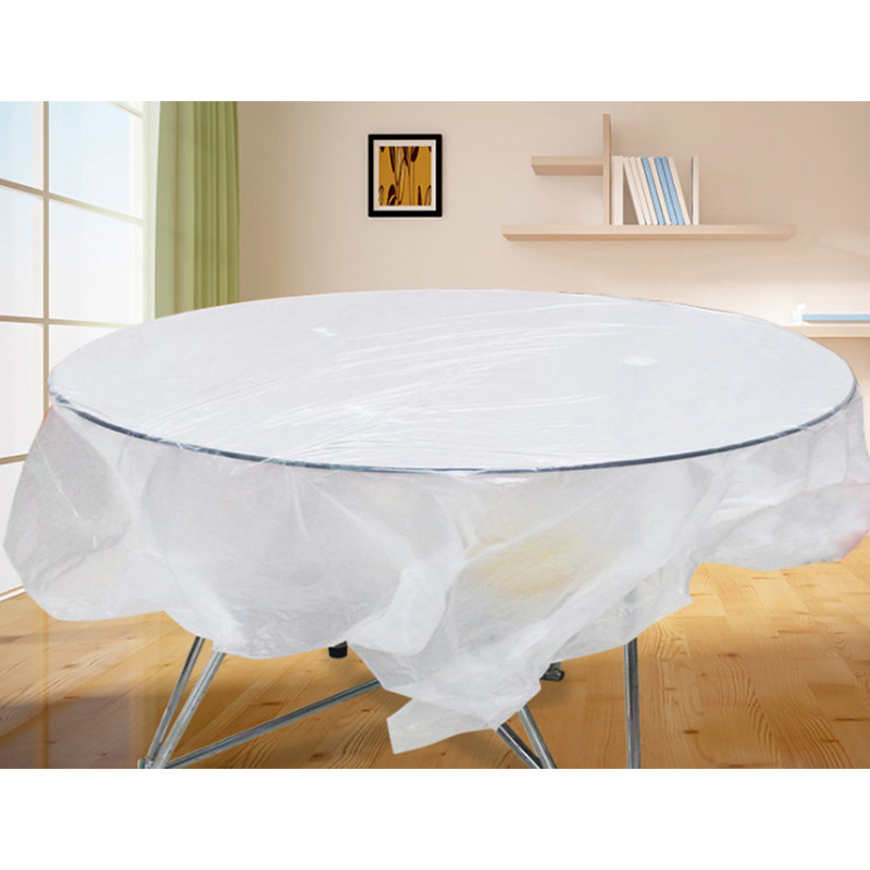 PO white plastic tablecloth 38 "X38"
