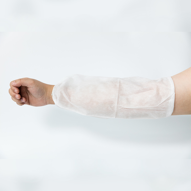 Disposable white non-woven hand sleeve